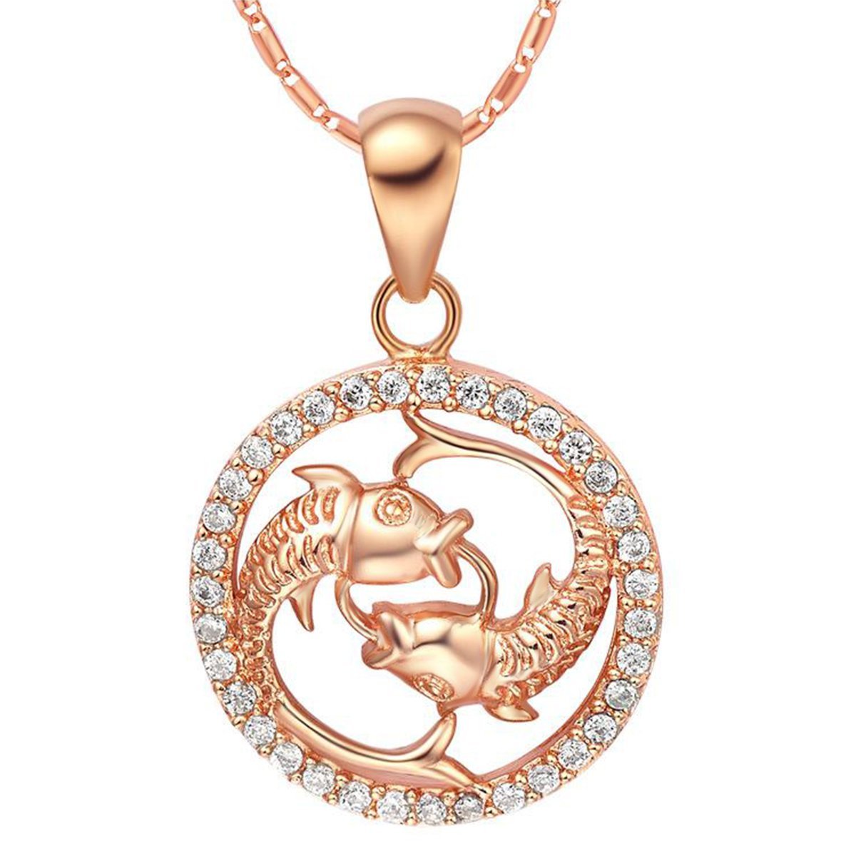 Кулончик золотой знак зодиака рыбы