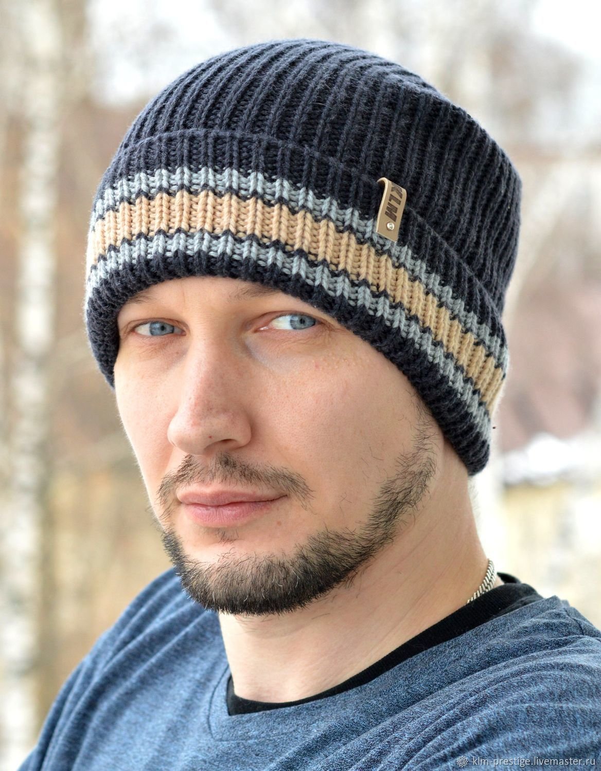 Мужские вязаные шапки