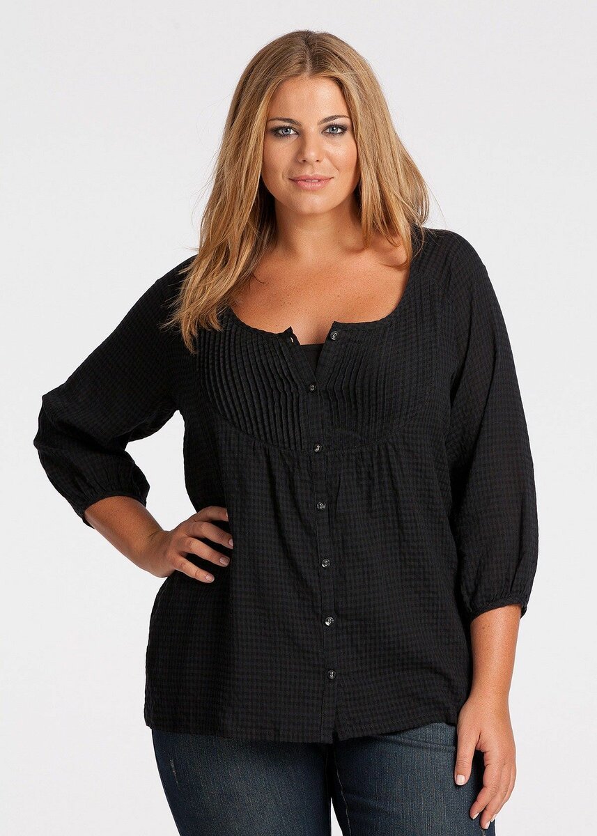 Блузки для полных женщин стильные