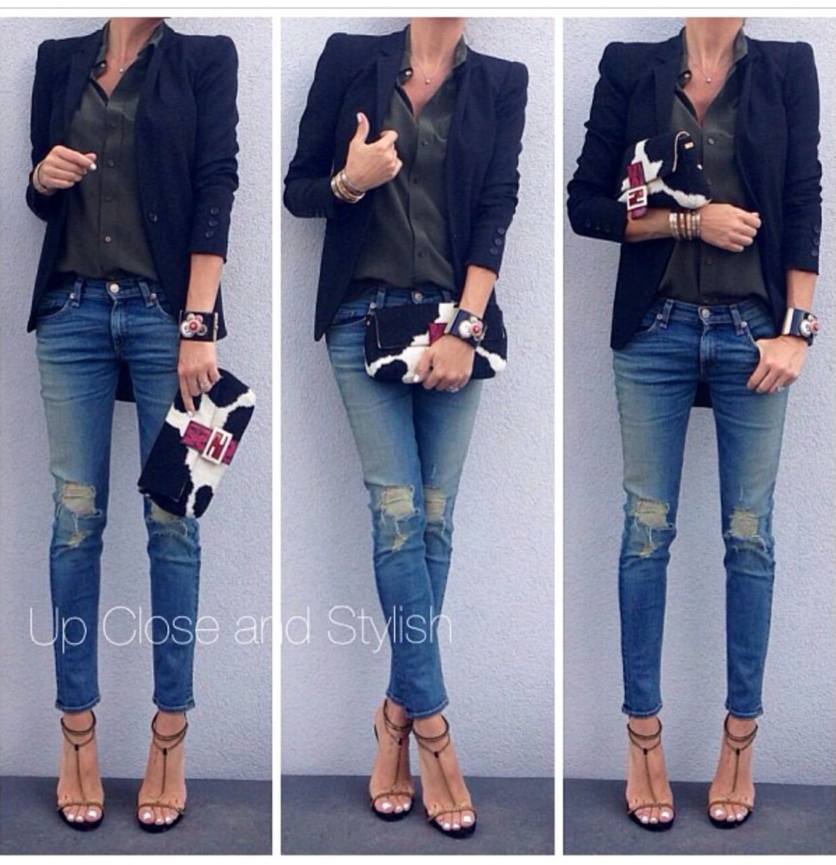 Образ с джинсами на вечеринку