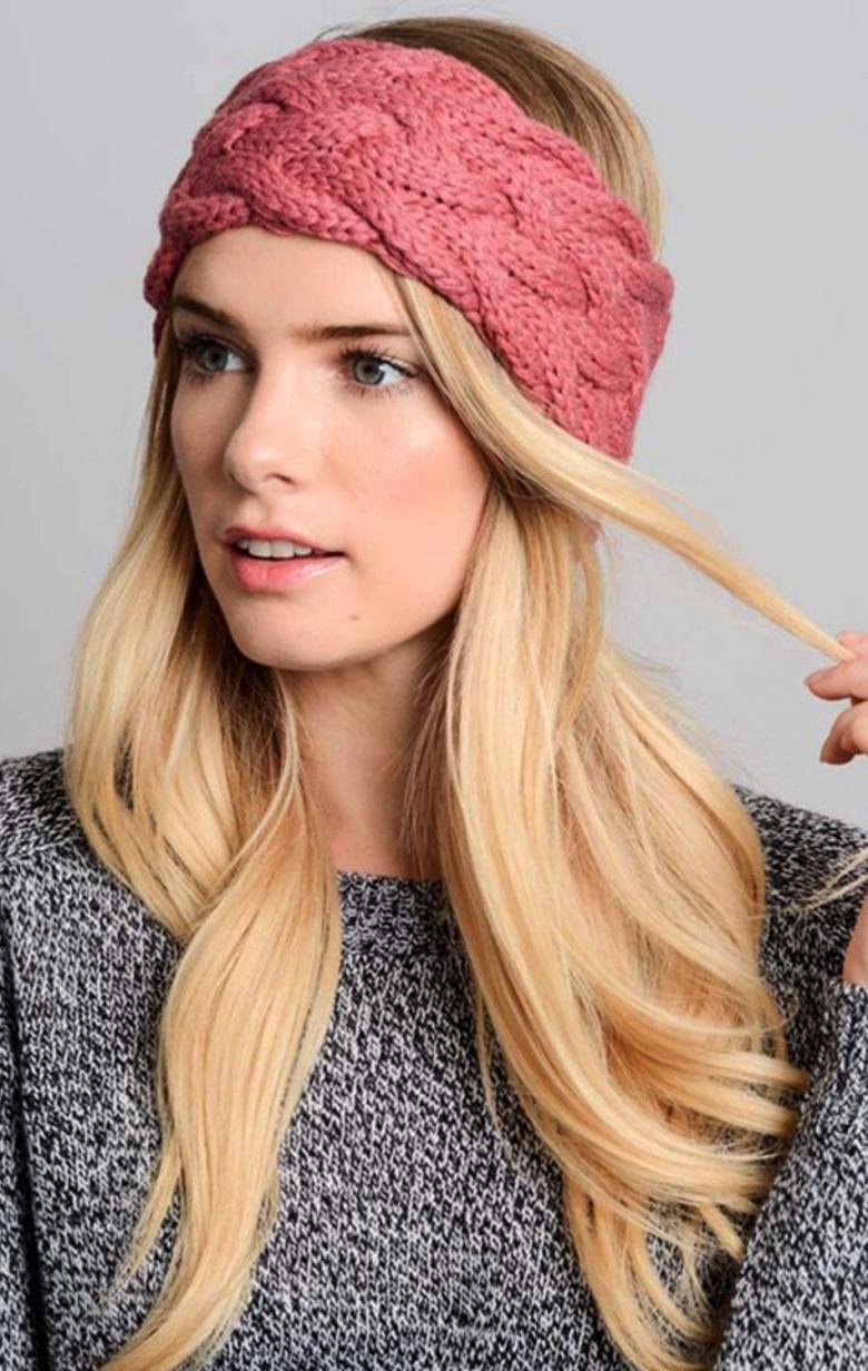 Шапка вязаная повязка