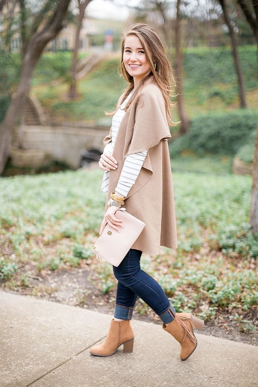 Стильные образы для беременных осень