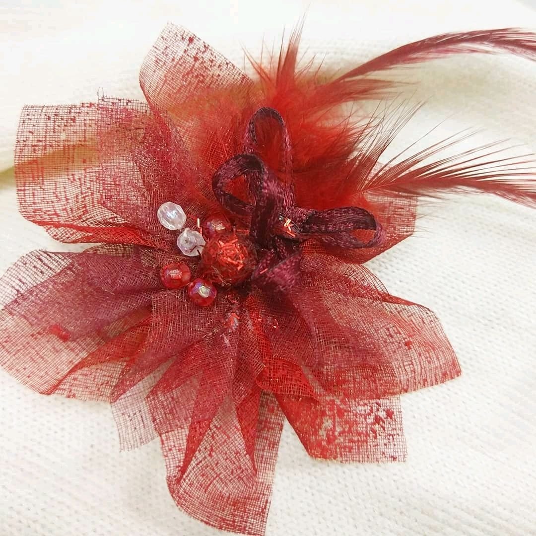 Цветы из органзы