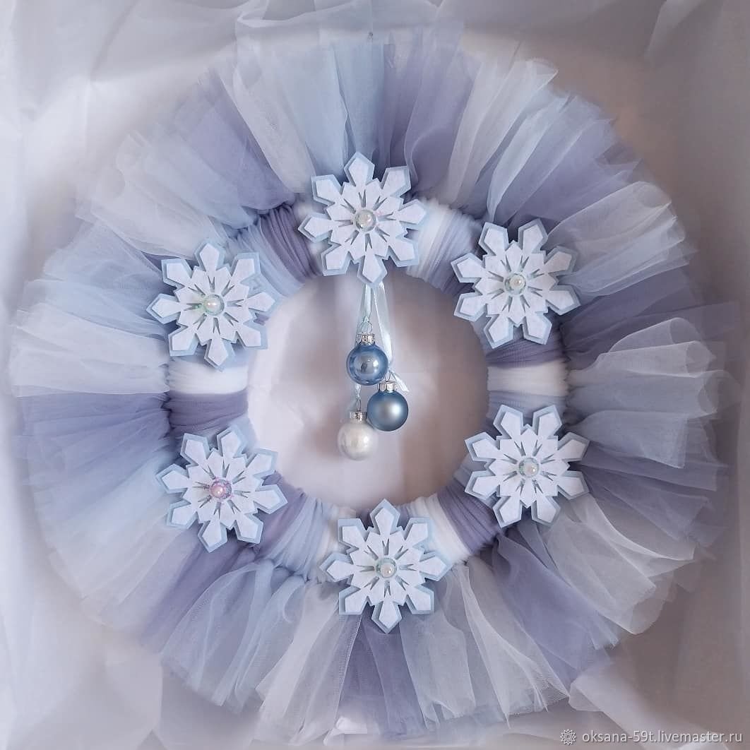 Елочные украшения из фатина