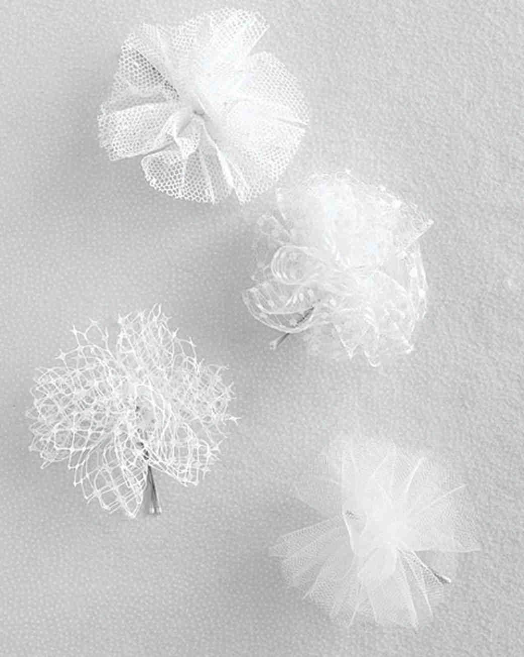 Цветы из тюли