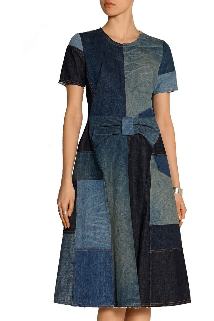 Фасоны комбинированных платьев