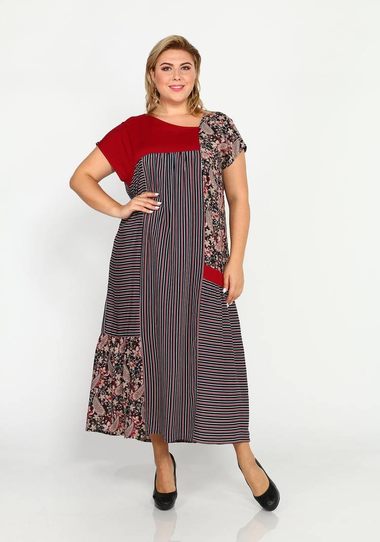 Комбинированное платье