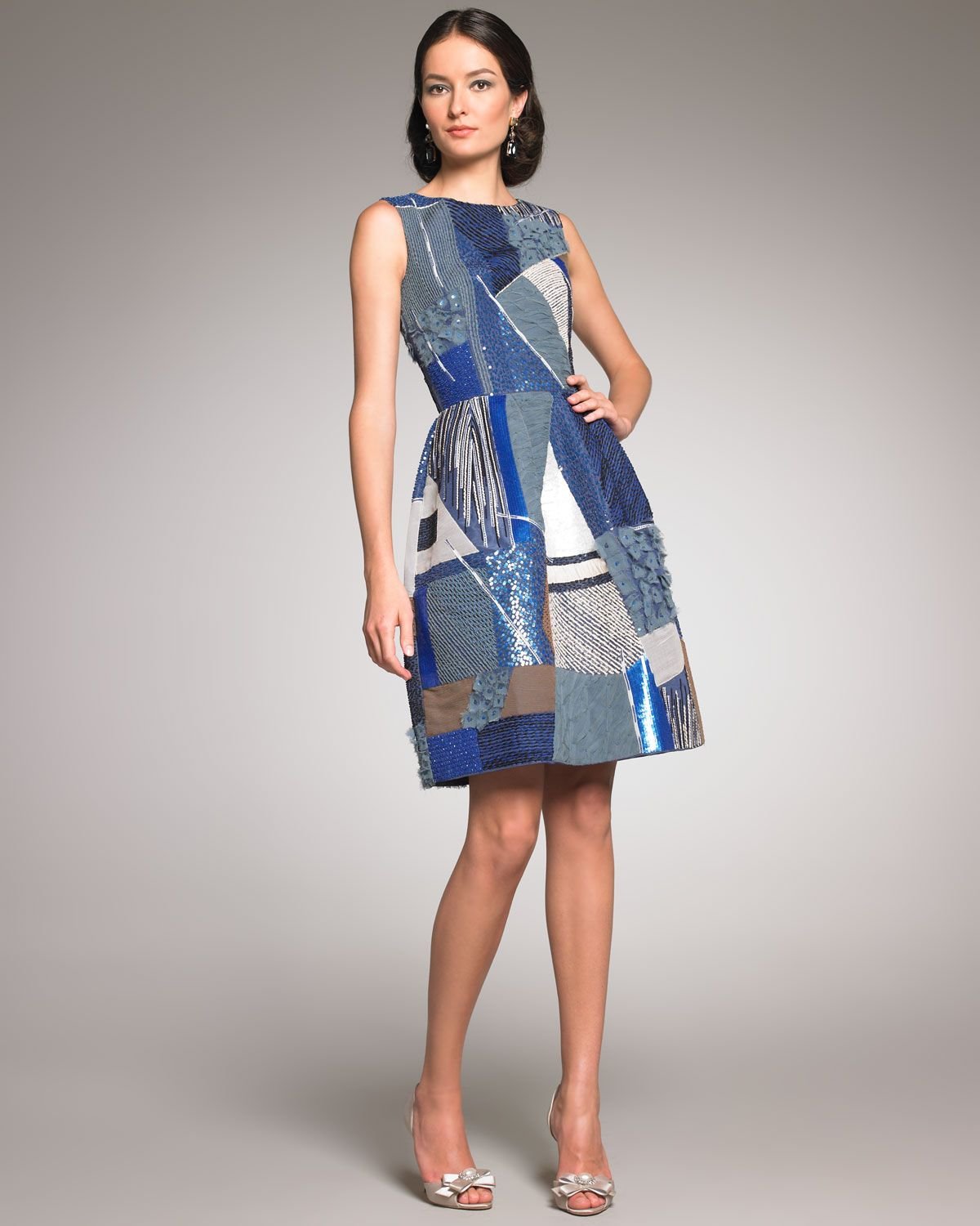 Платье двухцветное комбинированное