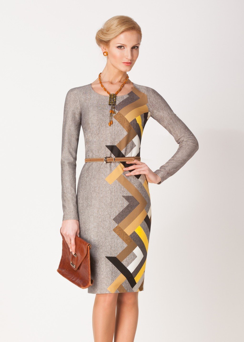 Комбинированные трикотажные платья