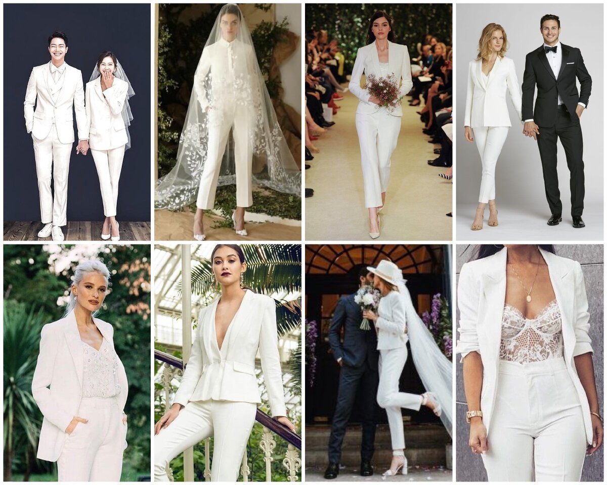 Свадебный брючный костюм