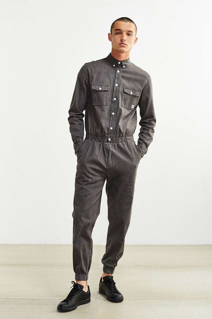 Джинсовый комбинезон мужской