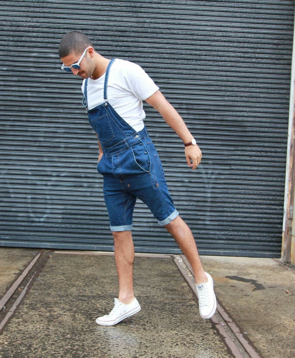 Джинсовый комбинезон мужской