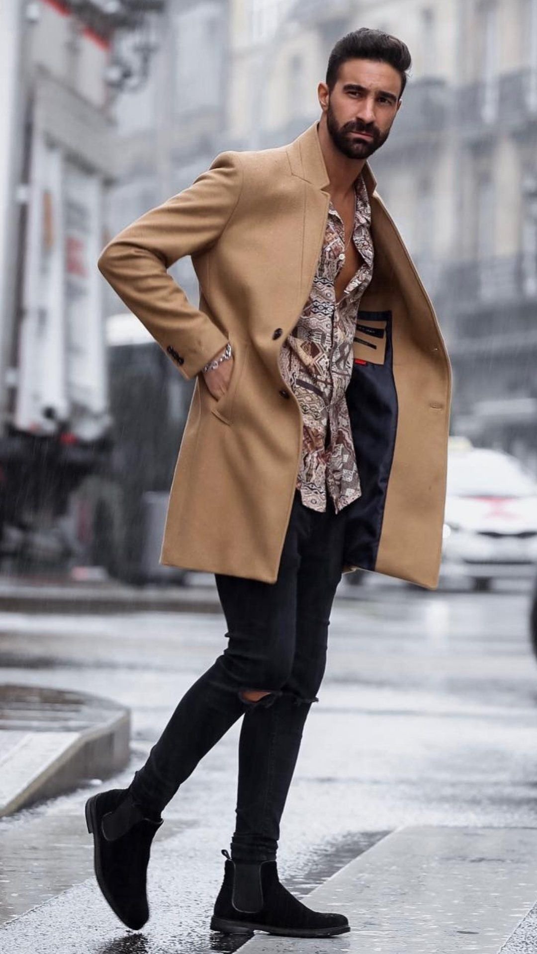 Мужское пальто Camel Street Style