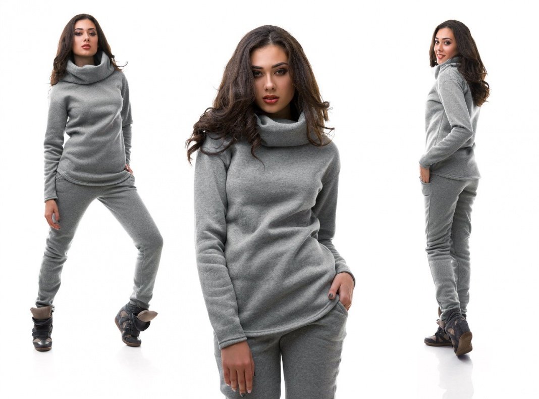 Брючный костюм из футера