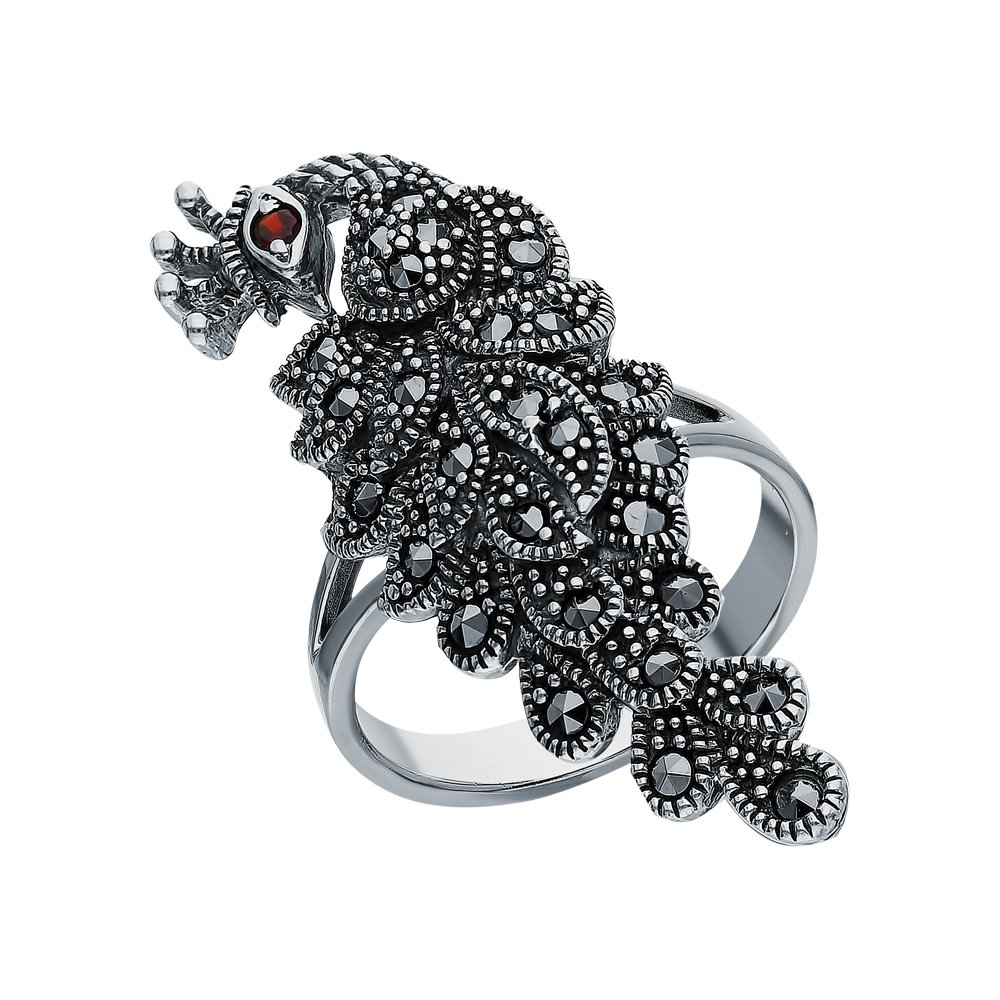 Браслет серебро филигрань с кораллом