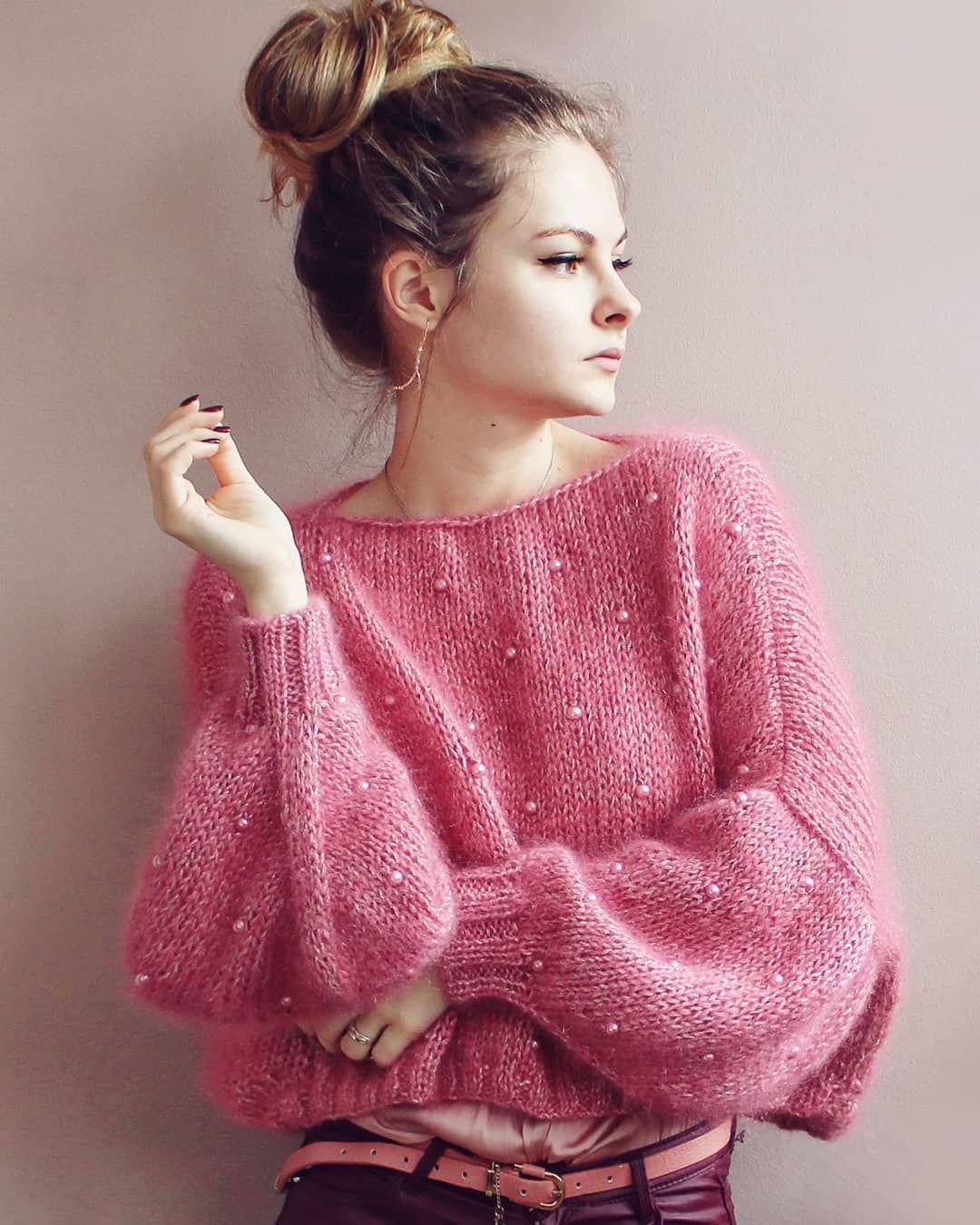 Сабрина мохеровый пуловер