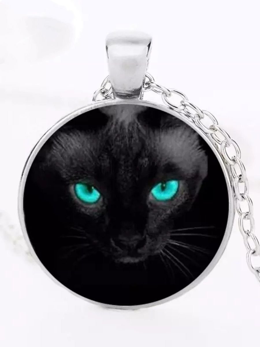 Кулон черный кот