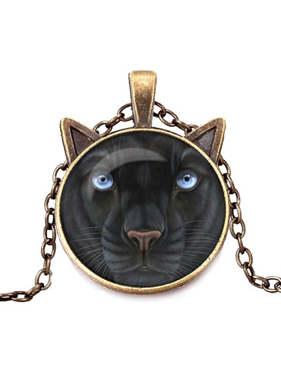 Брошь черный кот