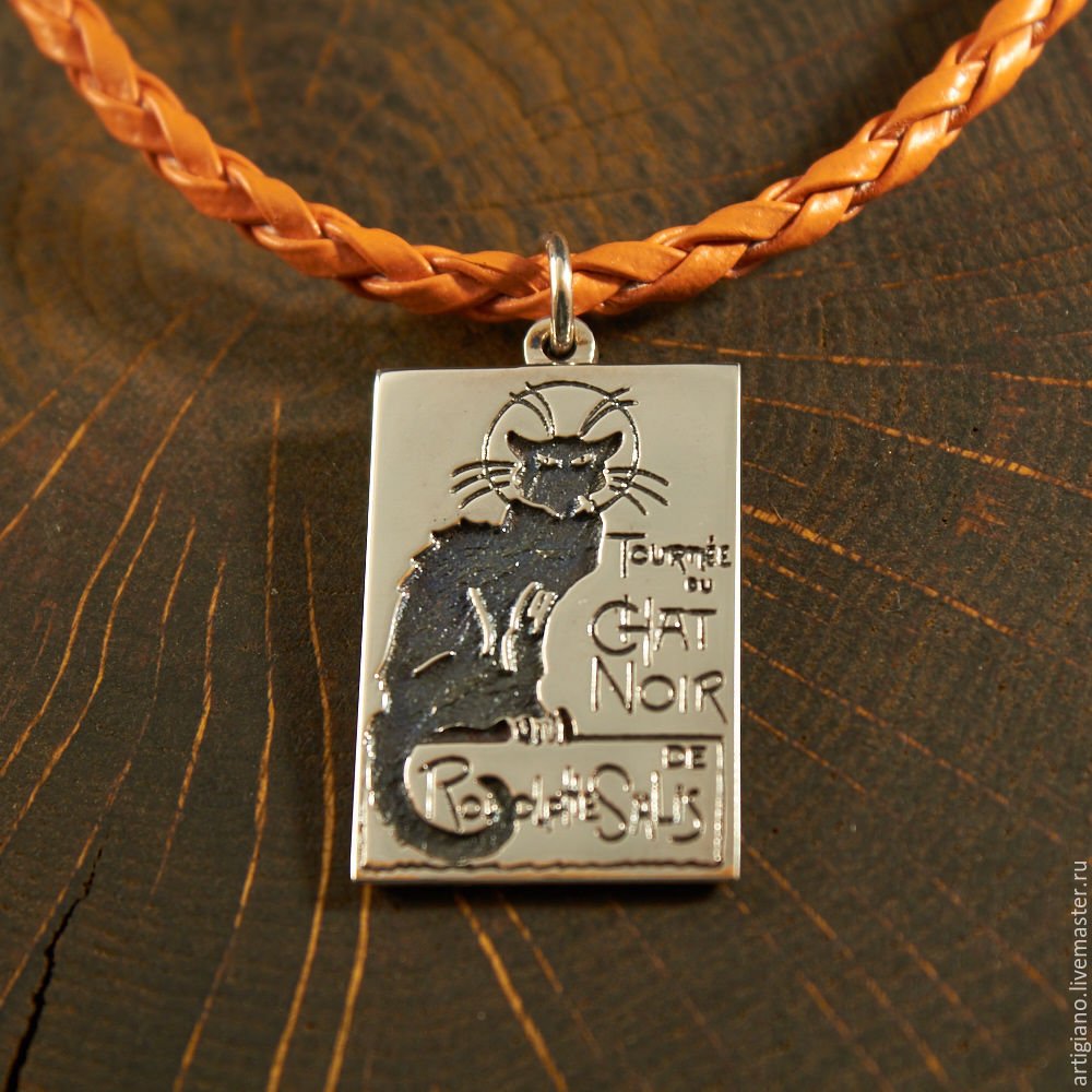 Подвеска черная кошка