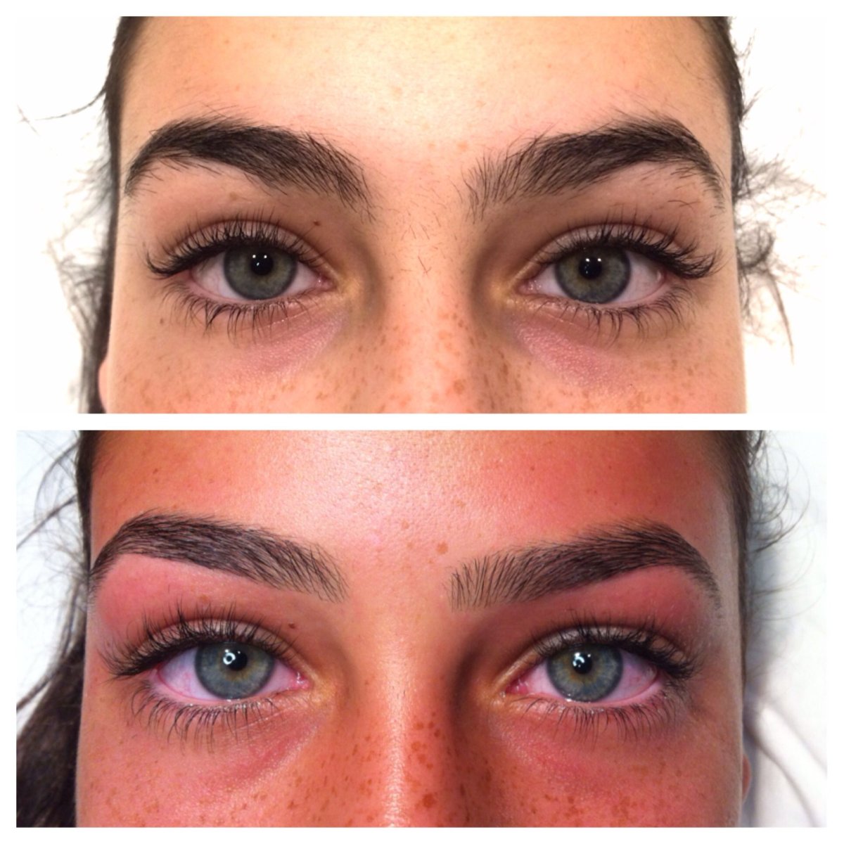 Коррекция густых бровей