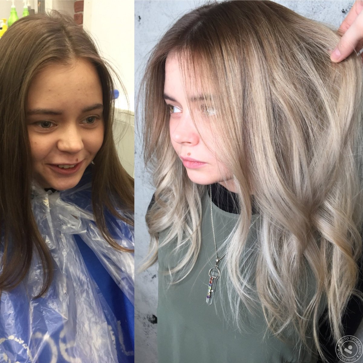 Легкое мелирование на русые волосы