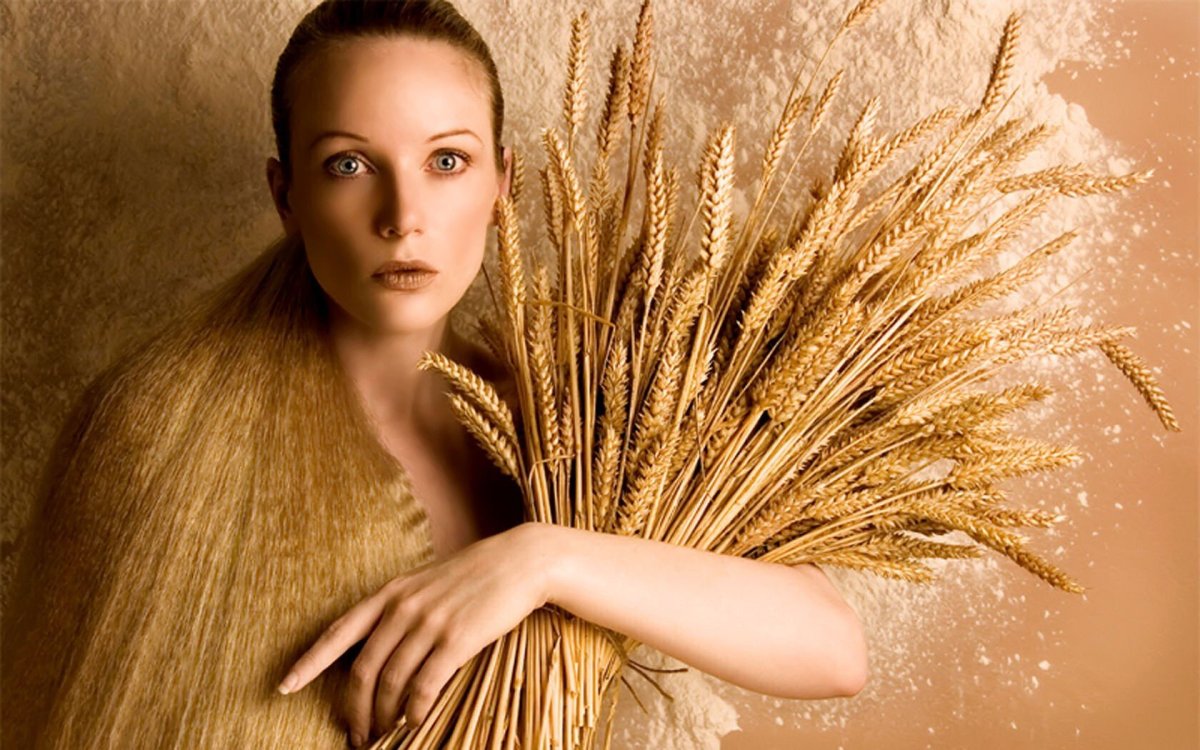 Колос на волосах