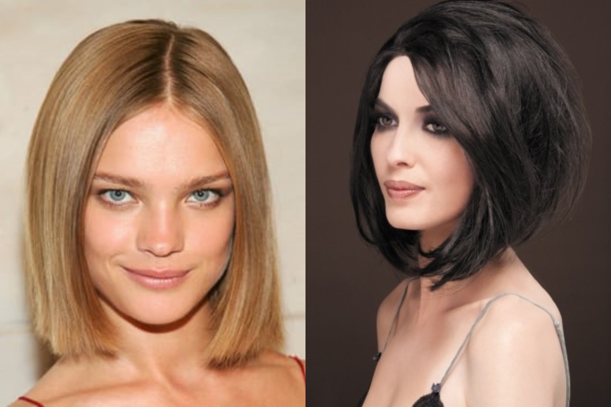 Стрижка до плеч с челкой