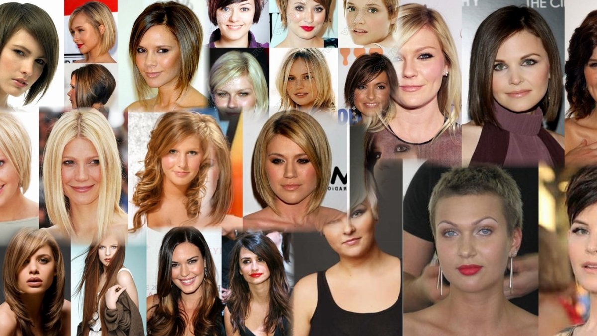 Круглый Тип лица прически женские прически