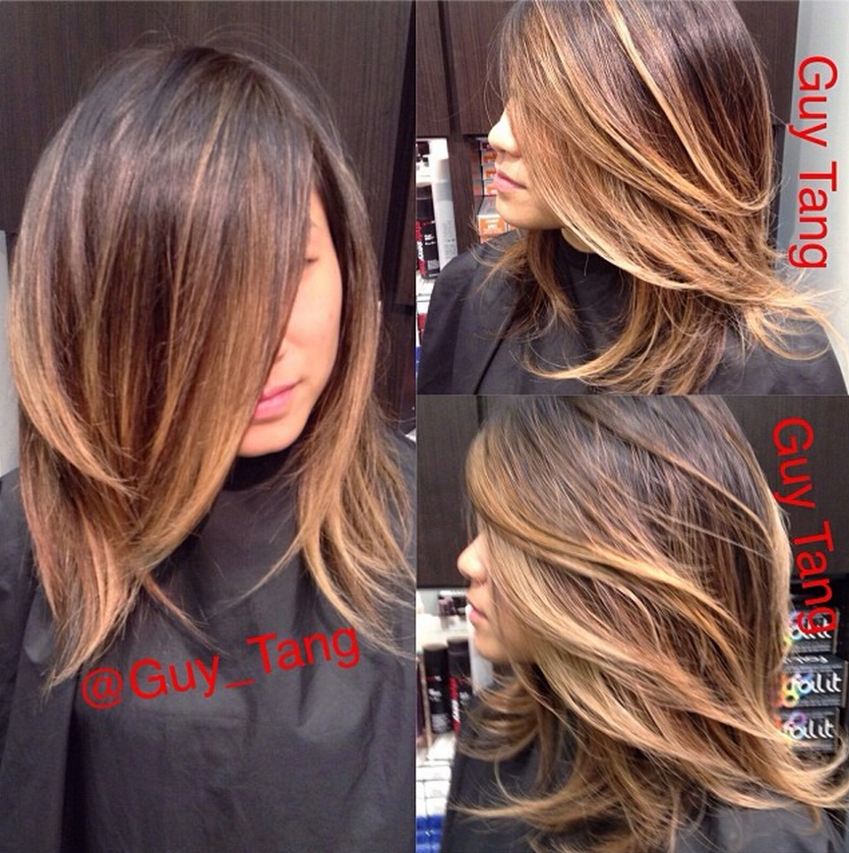 Объемная каскадная стрижка на средние волосы