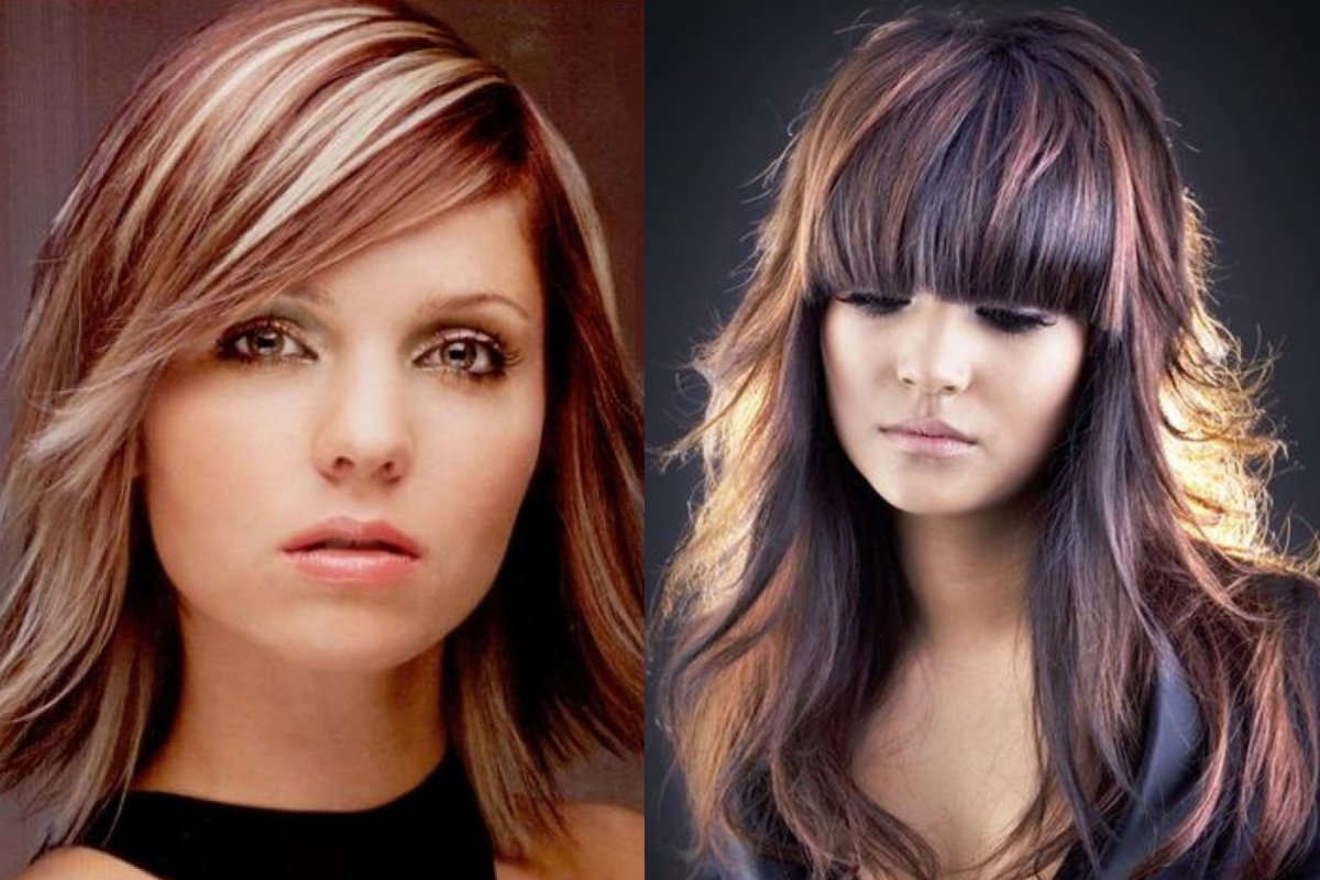 Каскад стрижка слоями на средние