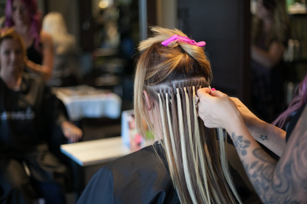 Наращивание волос мелирование