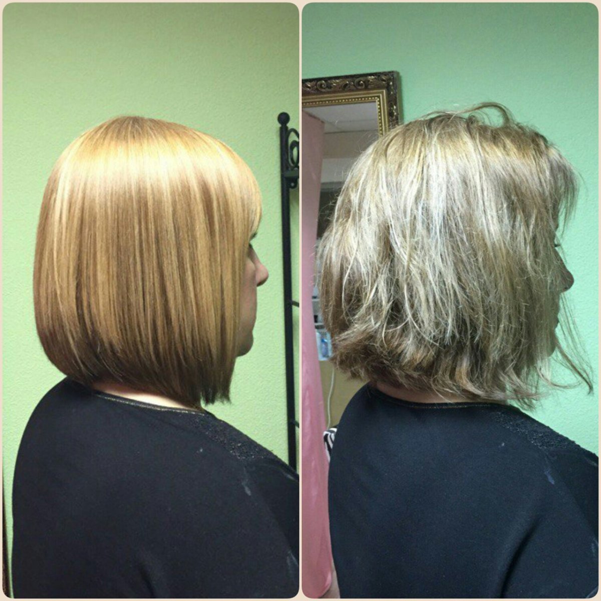 Волосы после кератинового выпрямления