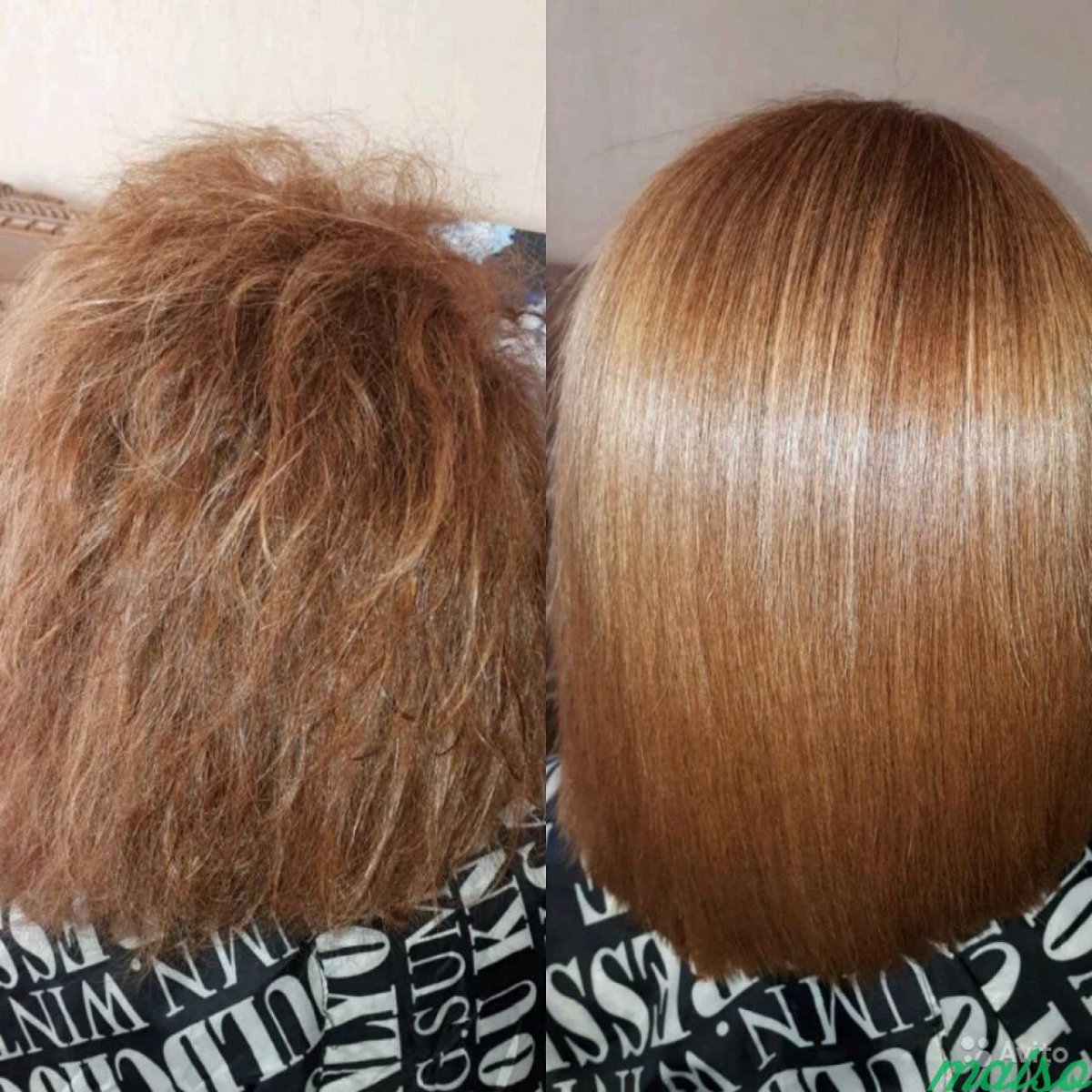 Кератиновое выпрямление волос на каре