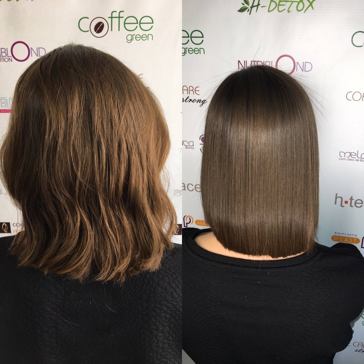 Кератиновое выпрямление кудрявых волос до и после