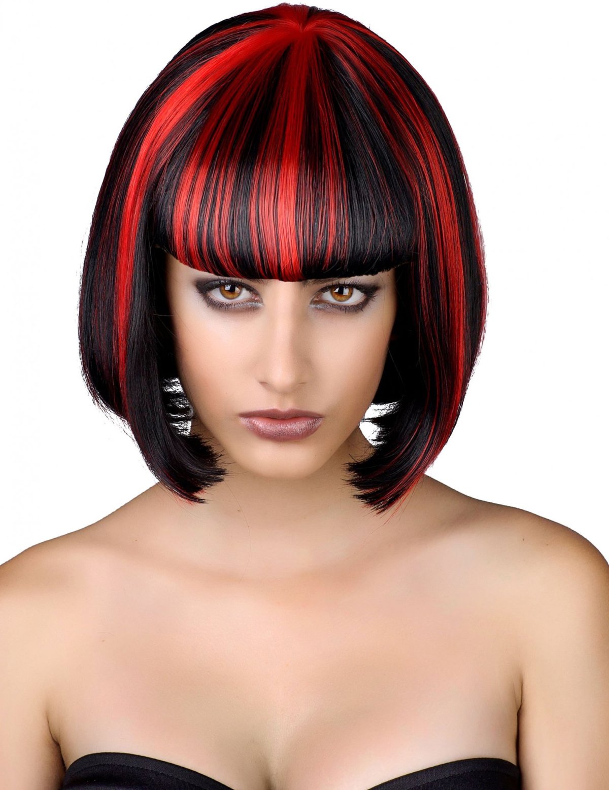 Каре Боб красное красное мелирование