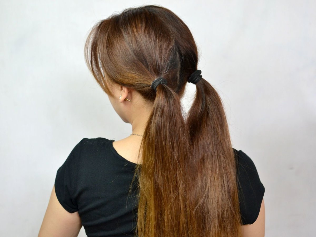 Два хвоста прическа