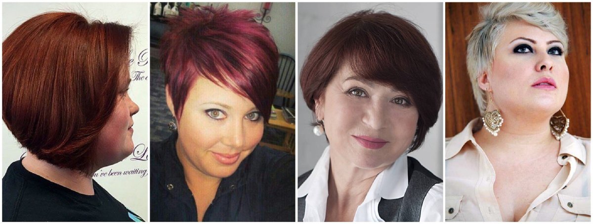 Стрижка Пикси Боб на короткие волосы на круглое лицо