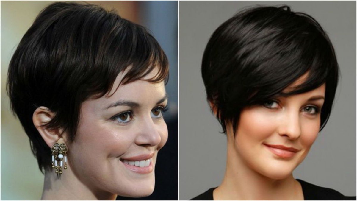 Стрижка Гарсон на средние волосы с челкой для женщин