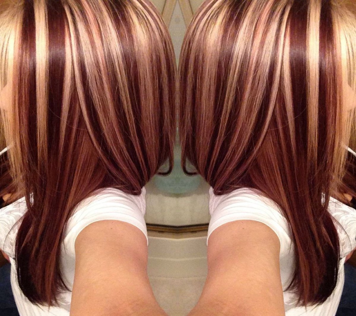 Мелирование волос несколько прядей