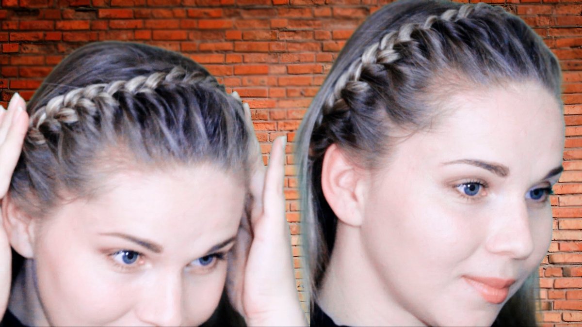 Ободок из косы для девочки