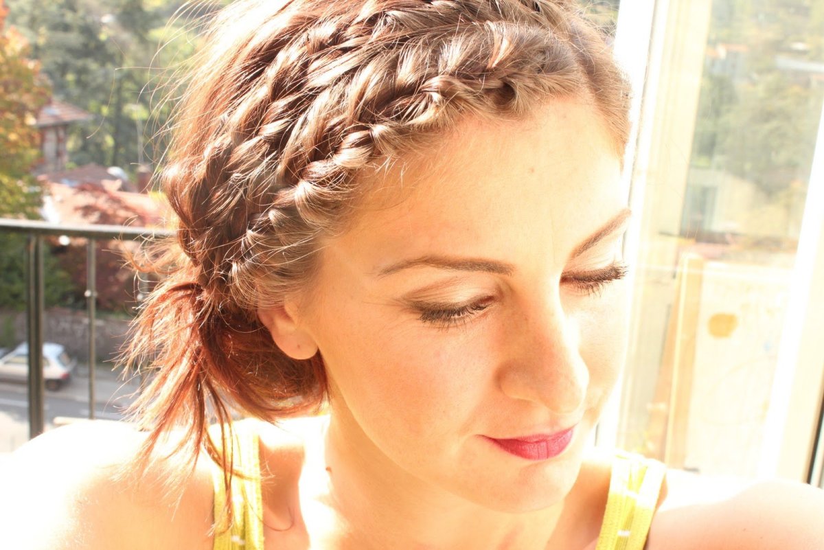 Коса ободок для девочки