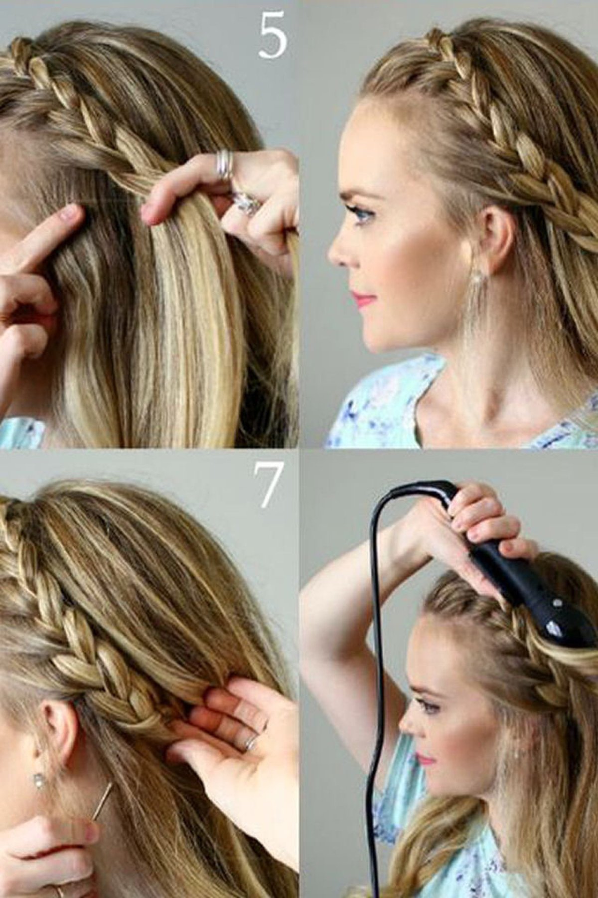 Коса ободок для девочки