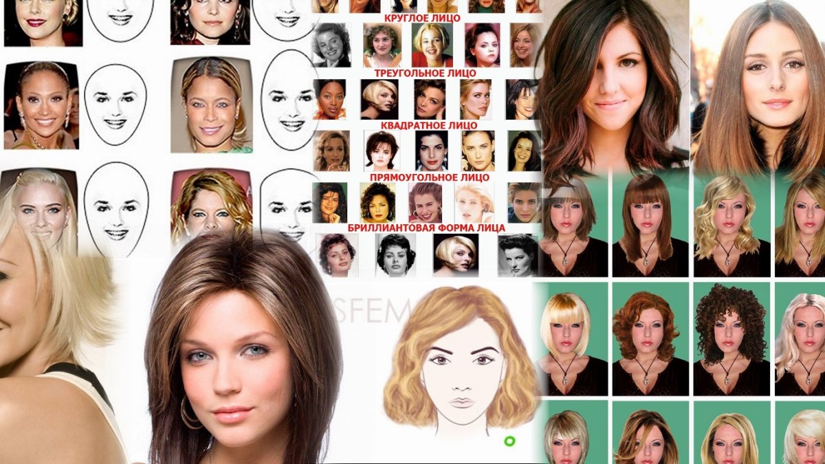 Подобрать прическу по форме лица женщине