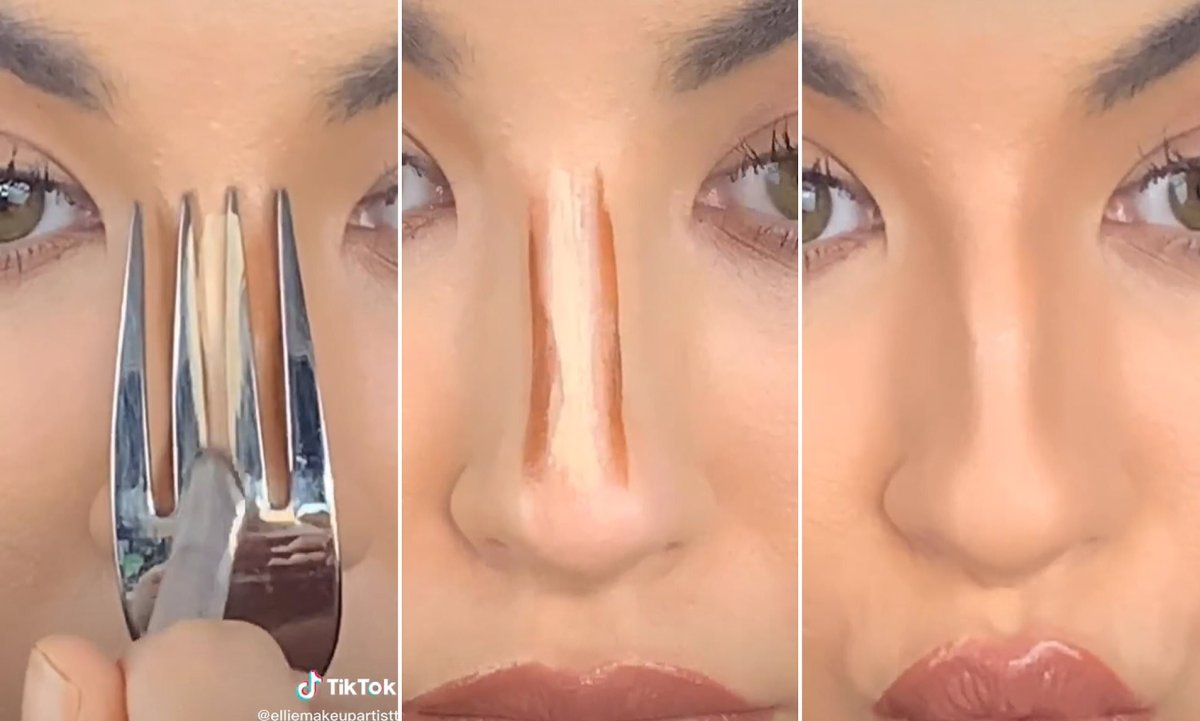 Макияж для Кривого носа