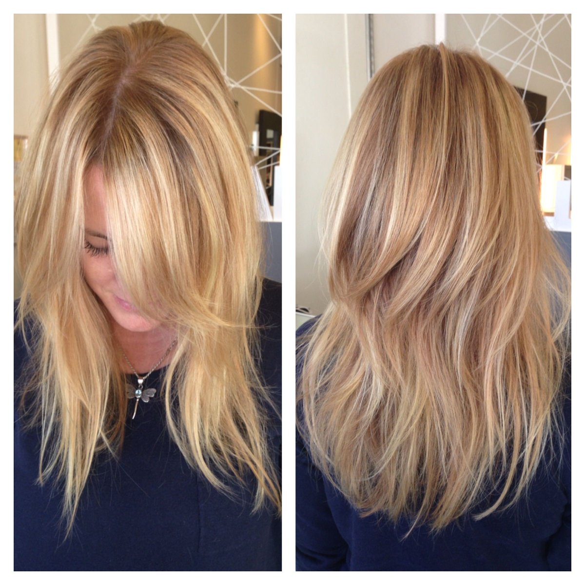 Осветление на средние волосы