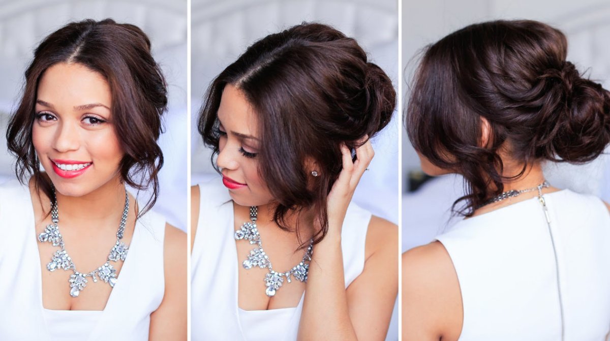 Схемы вечерних причесок