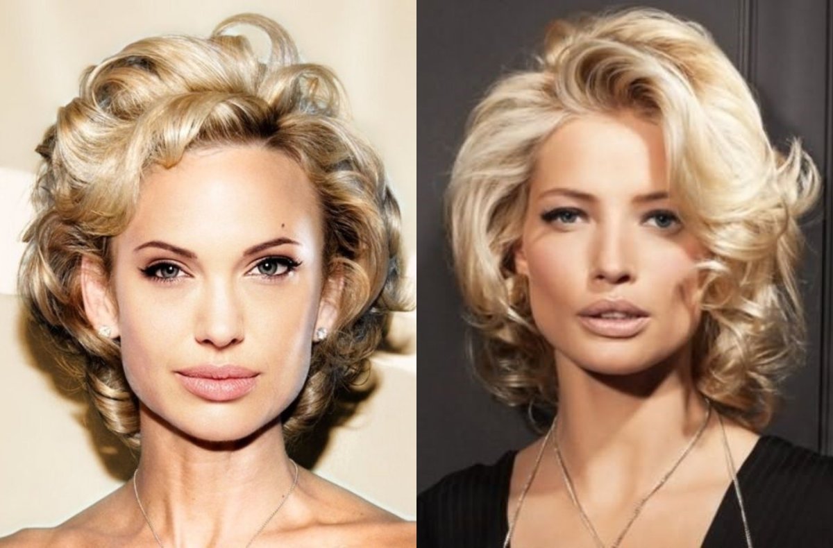 Крупные кудри на короткие волосы