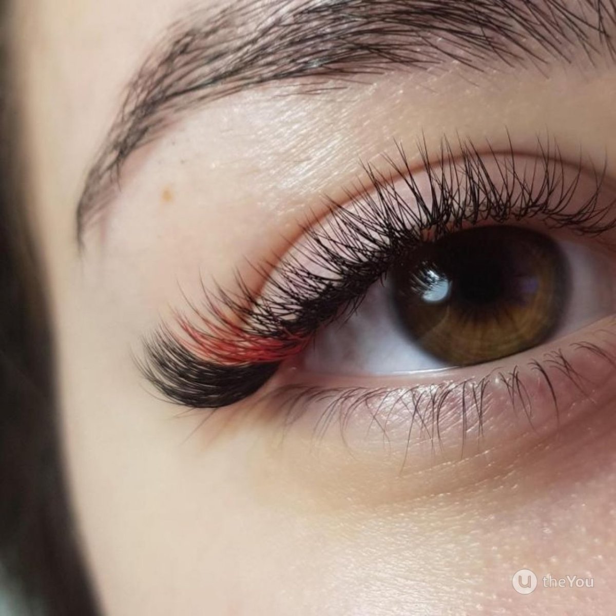 Ресницы с цветными вставками