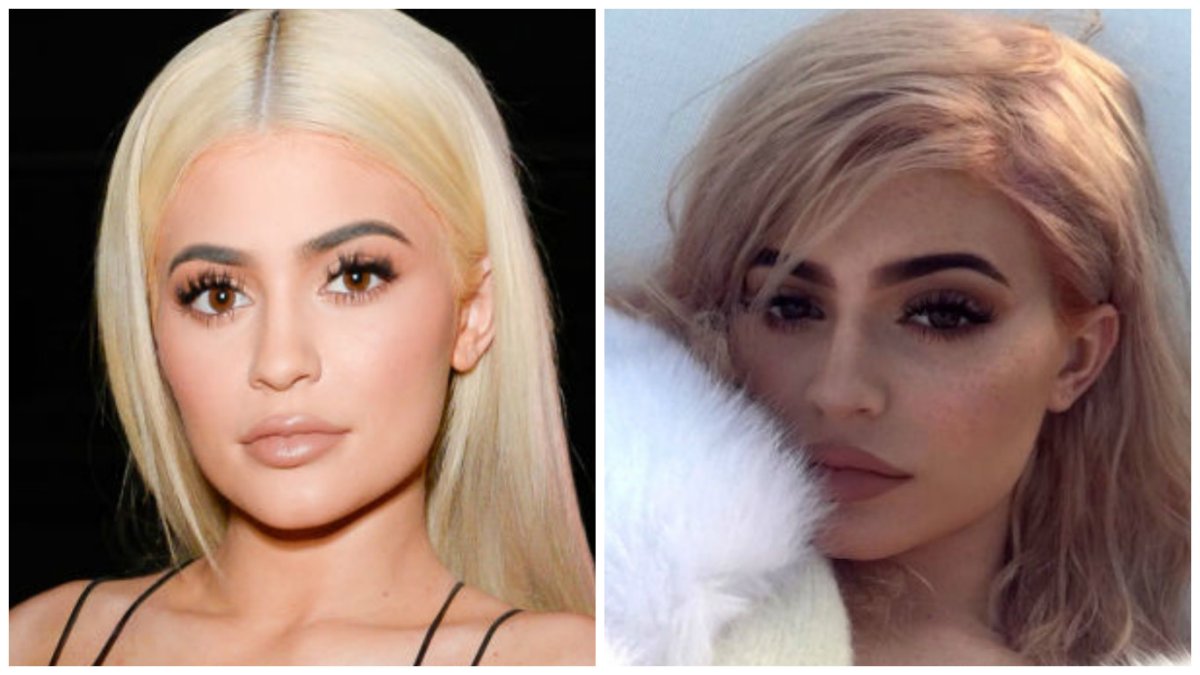 Блонд с черными бровями и карими глазами