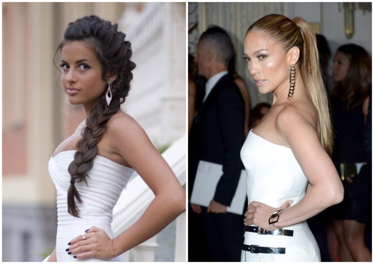 Селена Гомес высокий пучок